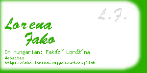 lorena fako business card